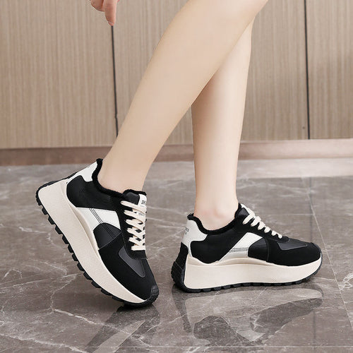 Damen Komfortable Sneakers mit warmem Innenfutter EB