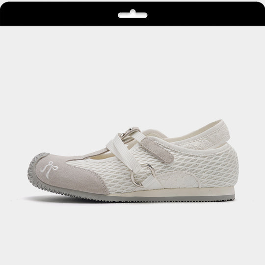 Damen modische Mesh-Laufschuhe mit innovativem Schnürsystem und rutschfester Sohle EB