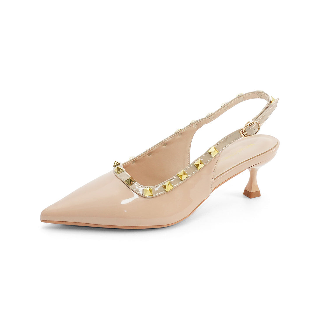 Damen Slingback-Pumps mit modischem Nieten-Design EB