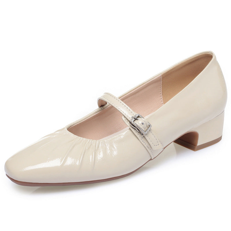 Damen Slingpumps mit elastischem Rüschendesign EB