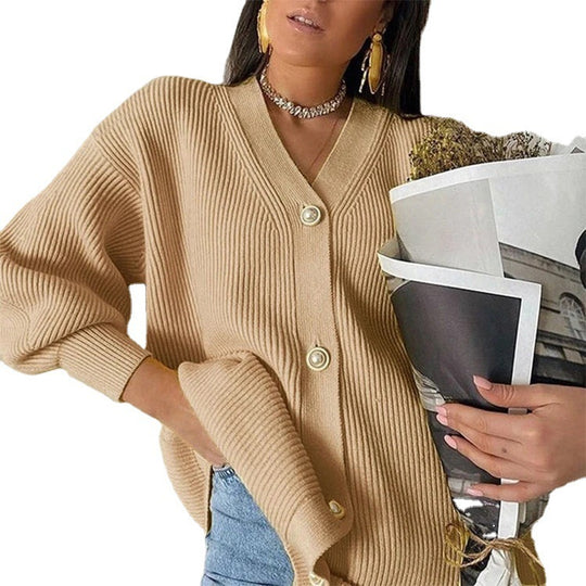 Damen gemütlicher Oversize-Kardie EB