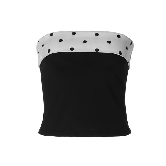 Damen Polka-Dots Bandeau-Top EB