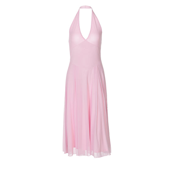 Damen Halter Maxikleid mit fließendem Schnitt EB