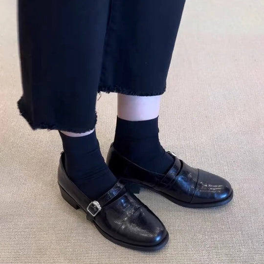 Damen Komfortable Slipper mit dekorativen Riemen und eleganter Schnalle EB