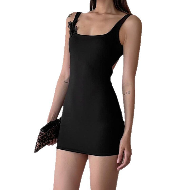 Damen Elegantes figurbetontes Minikleid mit floralem Akzent EB