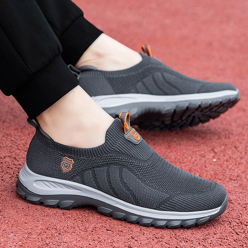 Damen Bequeme Slip-On Sneakers mit atmungsaktivem Mesh-Obermaterial EB