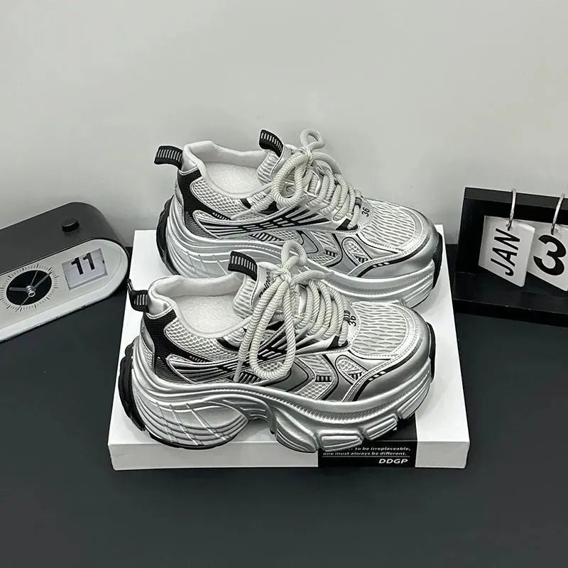 Damen Sportliche Chunky Sneakers mit innovativer Dämpfungstechnik EB