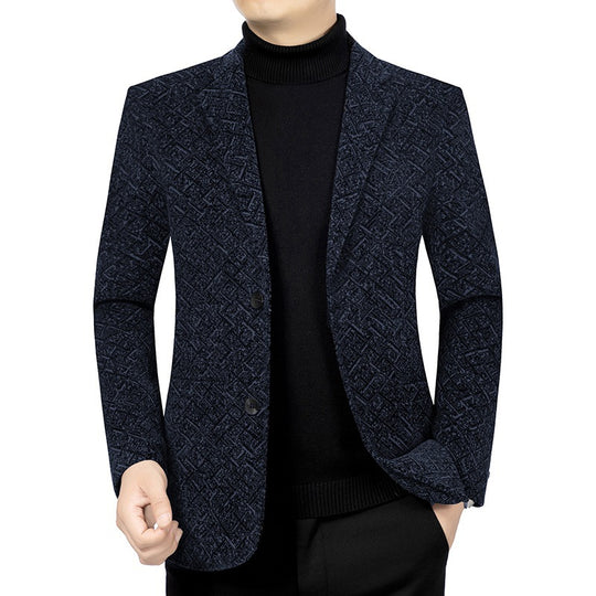 Herren Strukturierter Jersey-Sakko mit leichtem Innenfutter und schmaler Silhouette EB