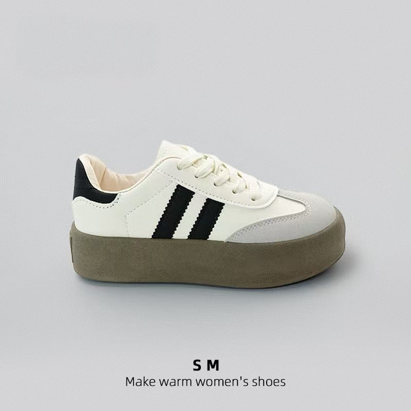 Damen Trendige Sneakers mit dicker Sohle und sportlichem Design EB
