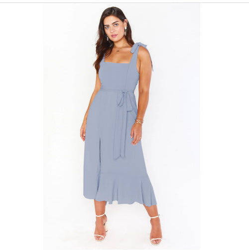 Damen Sommerliches Maxikleid mit eleganter Schleifenverzierung EB