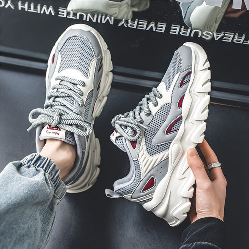 Damen Modische Sneakers mit stoßdämpfendem Design und atmungsaktiver Mesh-Oberfläche EB