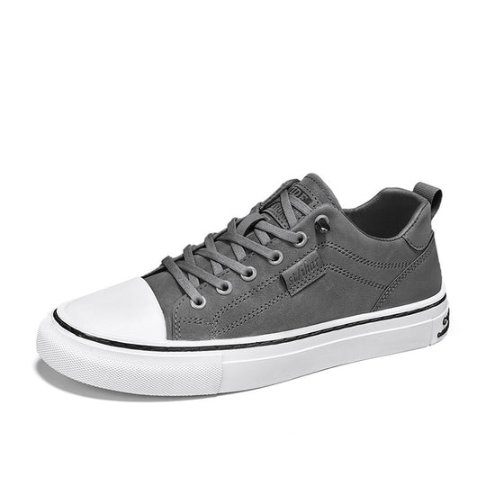 Herren klassische Low-Top Sneaker im Canvas-Look mit verstärkter Zehenkappe und gepolstertem Komfortfußbett EB