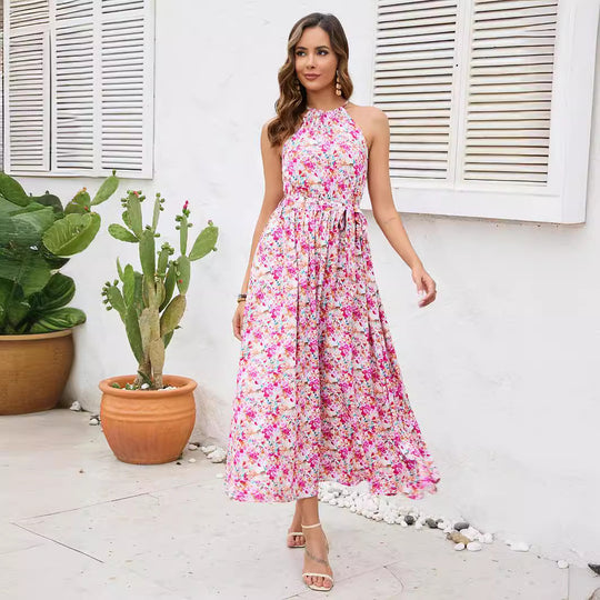 Damen Maxikleid mit floralen Mustern EB