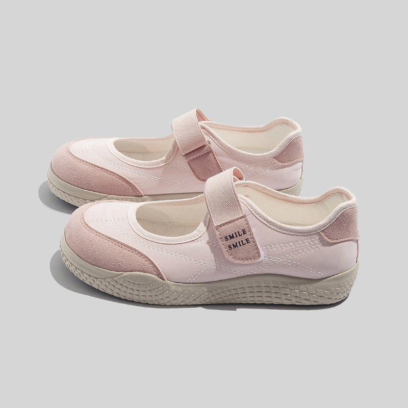 Damen Modische Freizeit-Schuhe mit Klettverschluss und ergonomischer Sohle EB