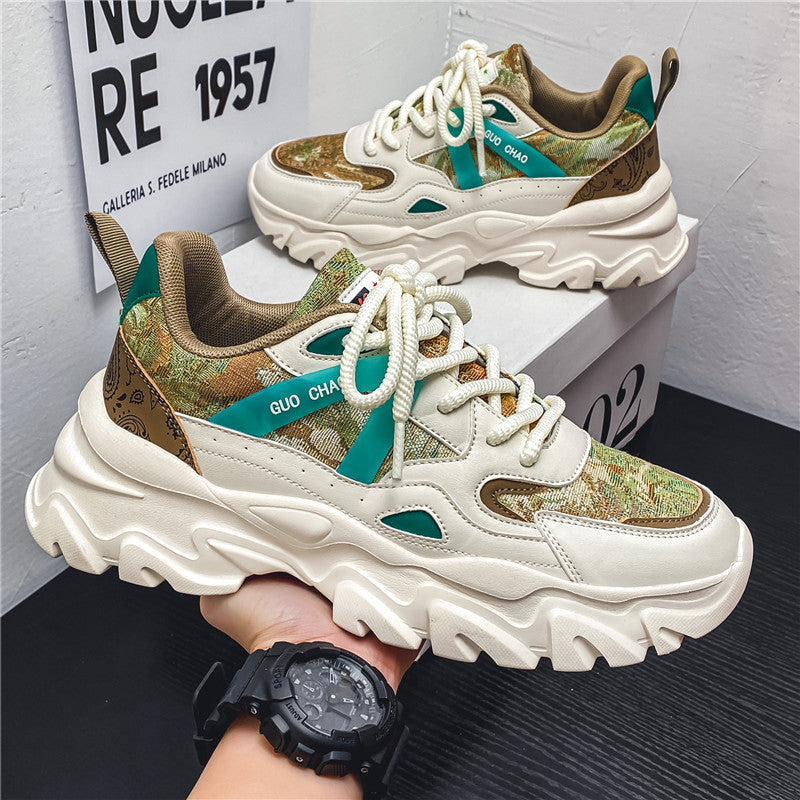 Damen Sportliche Chunky Sneakers mit atmungsaktiver Obermaterialkombination EB