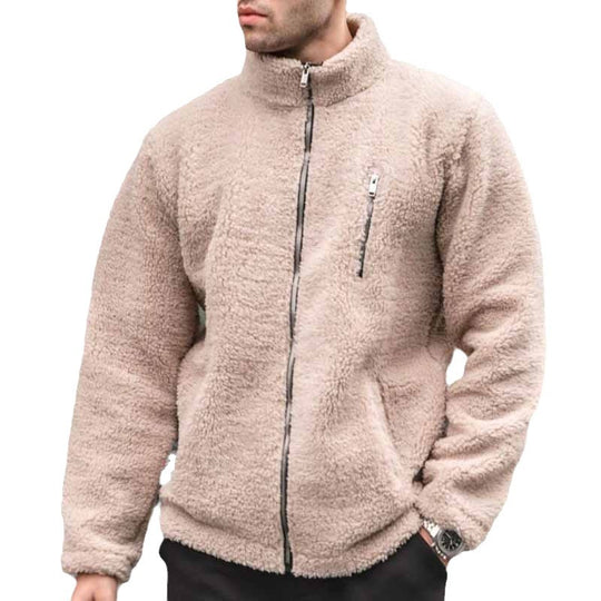 Herren kuschelige Fleecejacke mit praktischem Reißverschluss EB