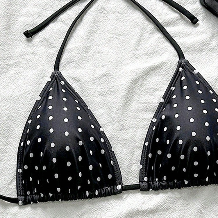 Damen Triangel-Bikinioberteil mit verspieltem Punkte-Design EB