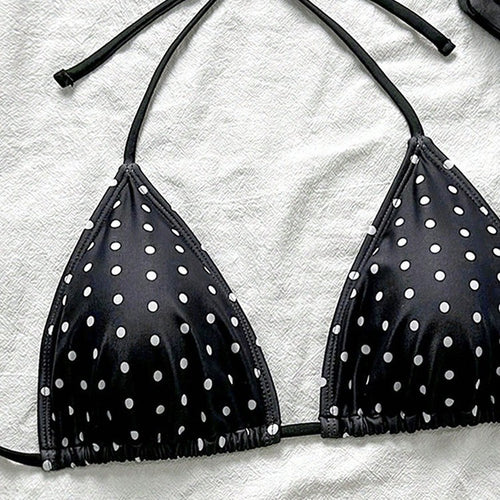 Damen Triangel-Bikinioberteil mit verspieltem Punkte-Design EB