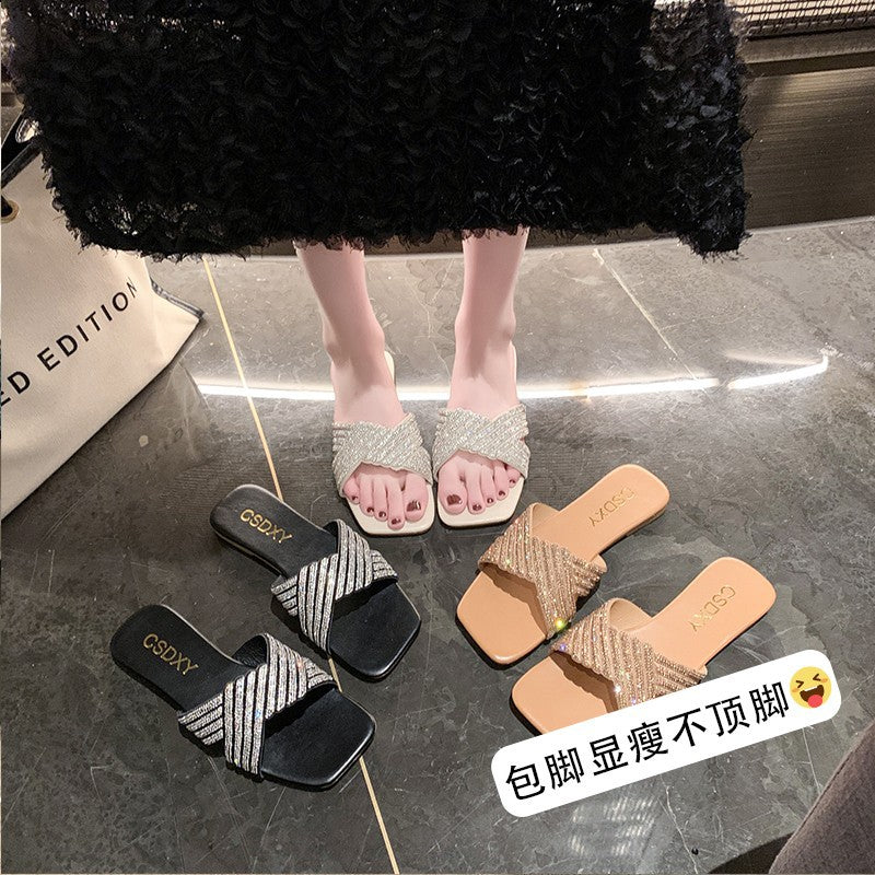 Damen Glitzernde Sandalen EB