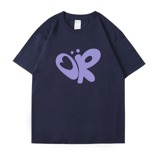 Damen lässiges T-Shirt mit einzigartigem Grafikdruck EB