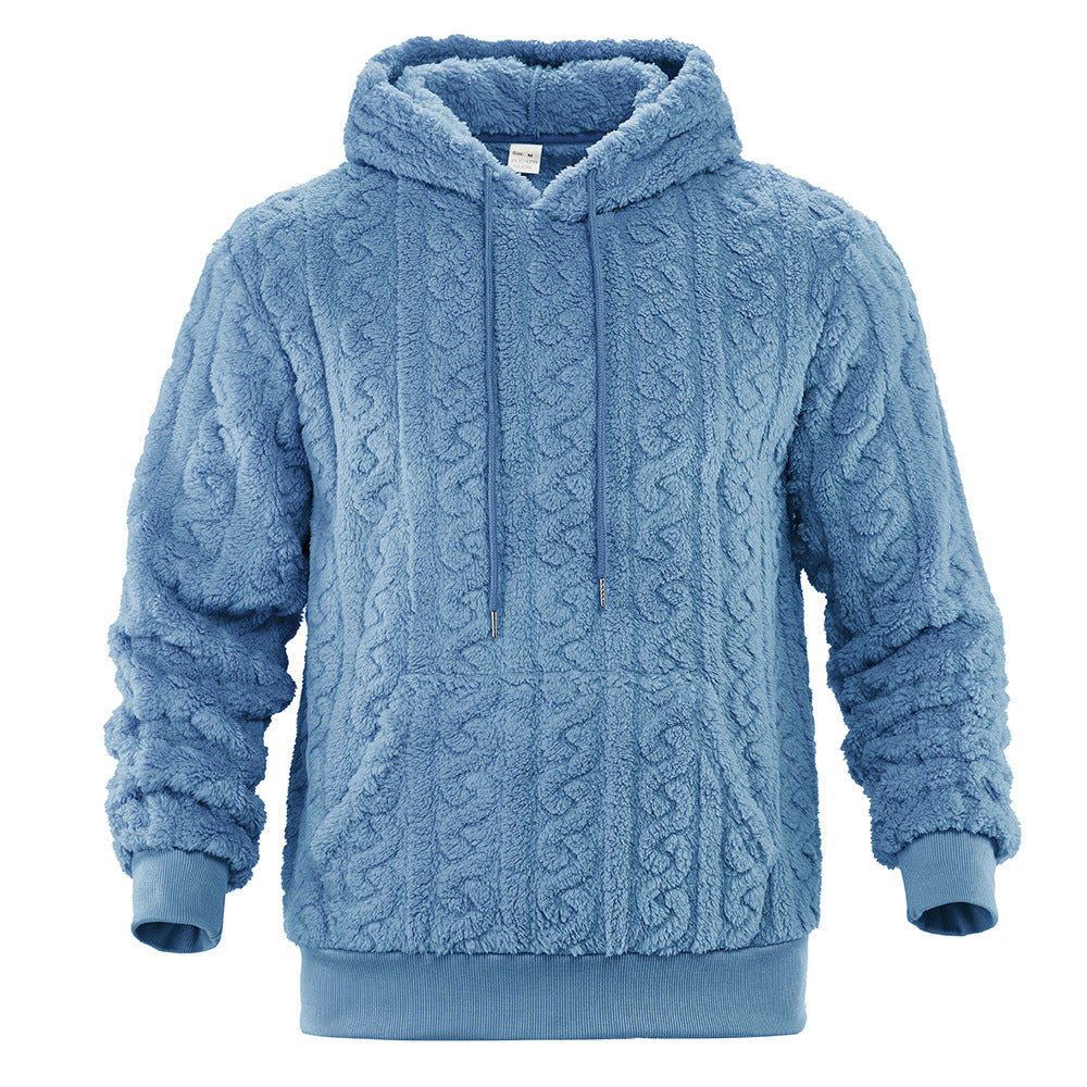 Damen Warmes Kapuzenpullover mit strukturiertem Wabenmuster EB
