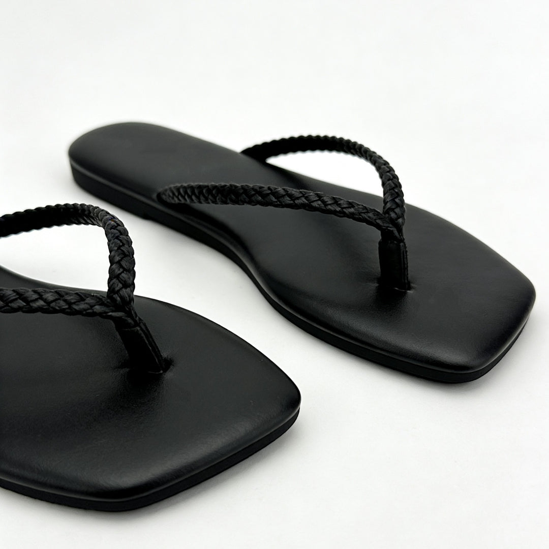 Damen Minimalistische Zehentrenner-Sandalen mit ergonomischem Design EB