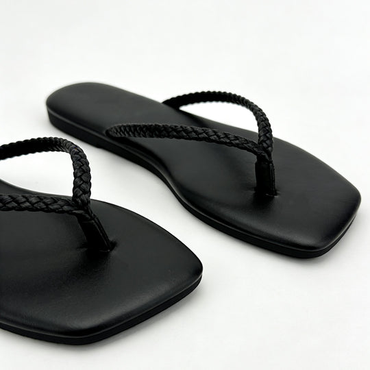 Damen Minimalistische Zehentrenner-Sandalen mit ergonomischem Design EB