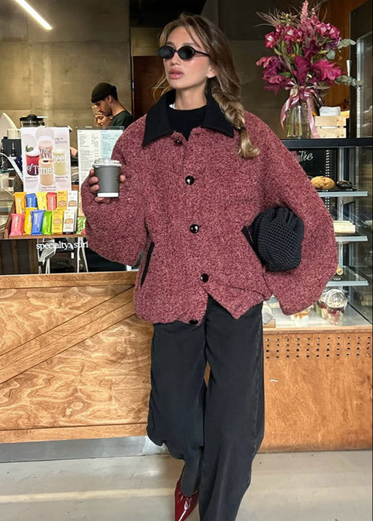 EB | Teddy Bouclé Jacke - Schicker Oversized-Stil