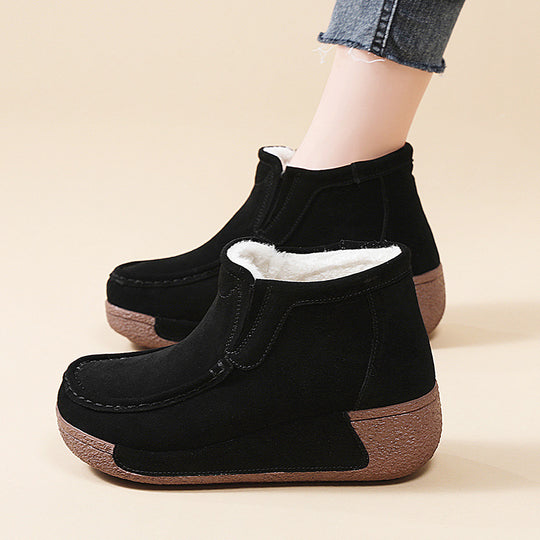 Damen Komfortable Warmgefütterte Stiefeletten mit rutschfester Sohle EB