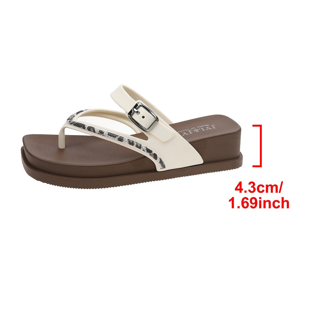 Damen Komfortable Zehentrenner-Sandalen mit glitzernden Verzierungen EB