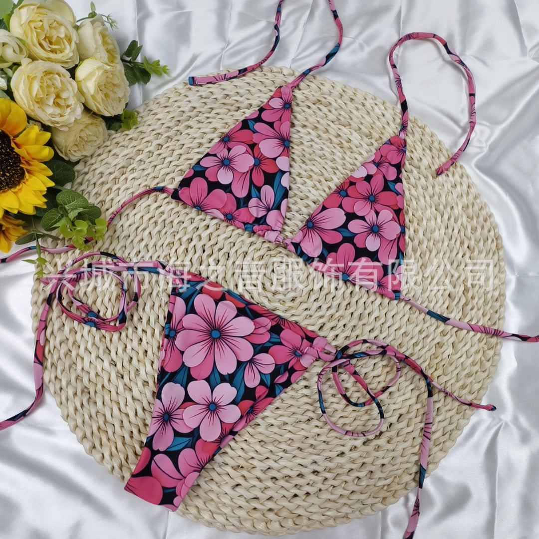 Damen Triangel-Bikini mit verspieltem Punkten-Design EB