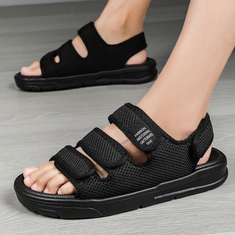 Damen sportliche und atmungsaktive Freizeitsandalen mit verstellbaren Riemen EB