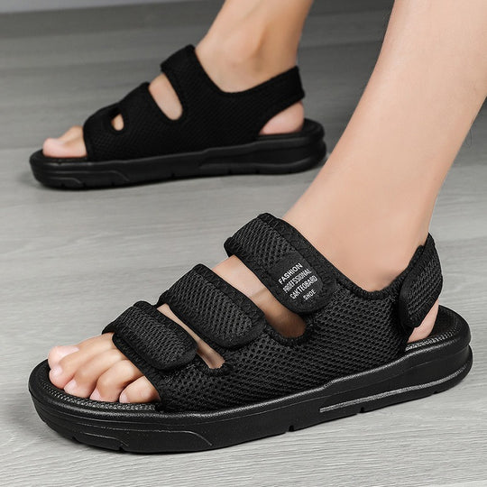 Damen sportliche und atmungsaktive Freizeitsandalen mit verstellbaren Riemen EB