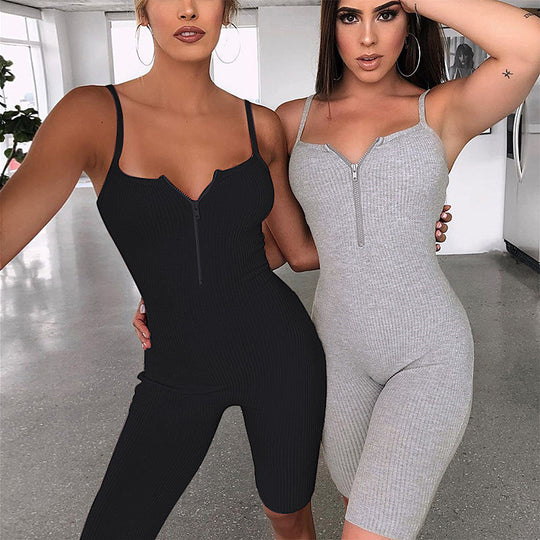 Damen Bodycon-Ripp-Overall EB