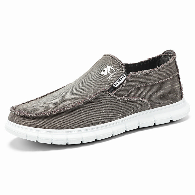 Damen Bequeme Slip-On Sneakers aus robustem Denim Material EB