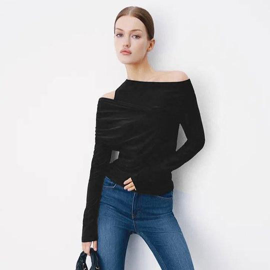 Damen Off-Shoulder Langarmoberteil EB