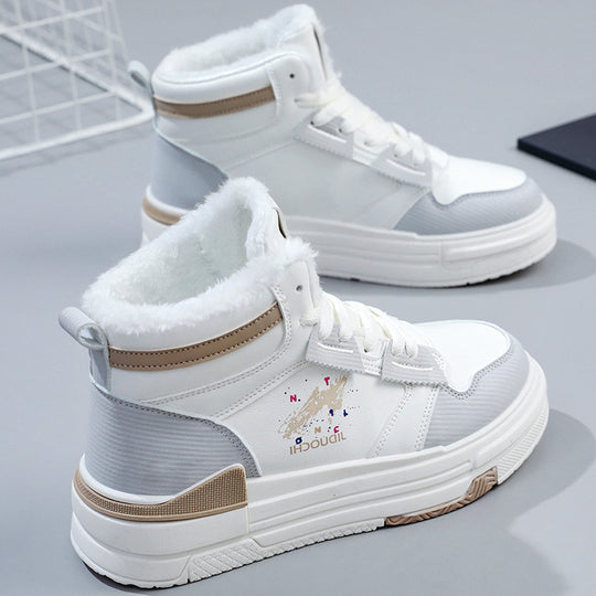 Damen Hohe Sneakers mit kuscheligem Innenfutter und modischem Akzent EB