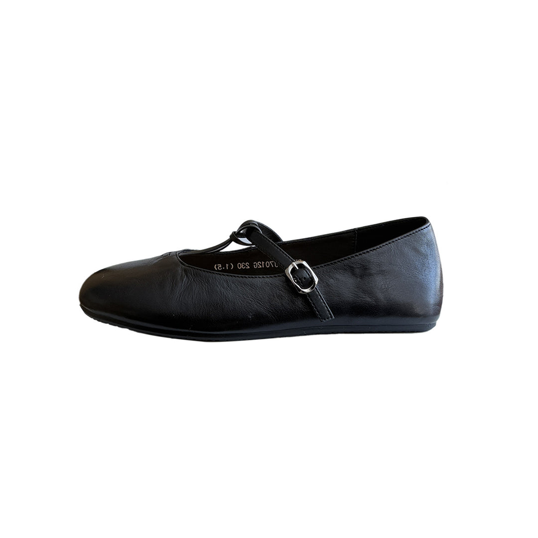 Damen Ballerinas mit verstellbarem Riemen und hochwertigem Leder EB