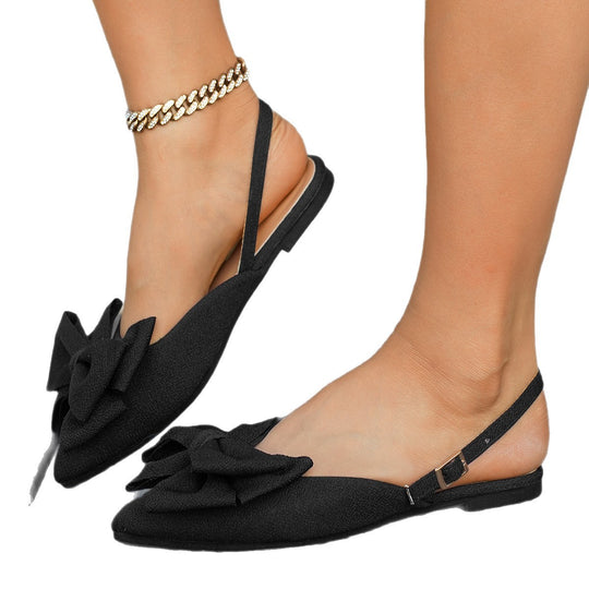 Damen Slingback Pumps mit charmantem Schleifenakzent und eleganter Spitze EB