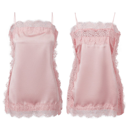 Damen Spitzentop mit zartem Saum EB