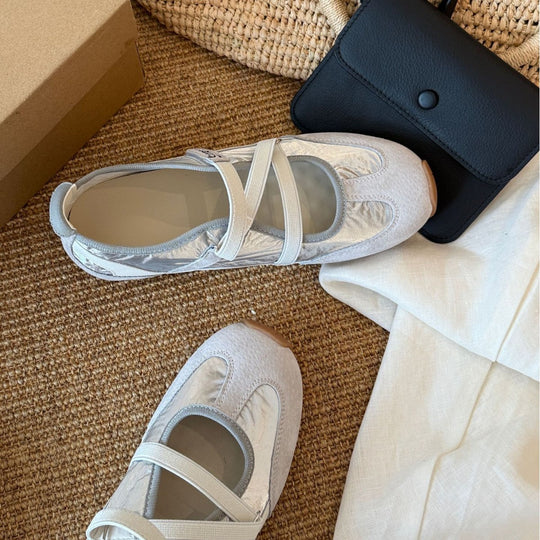 Damen Sportliche Ballerinas mit flexiblem Riemendesign und atmungsaktiver Sohle EB