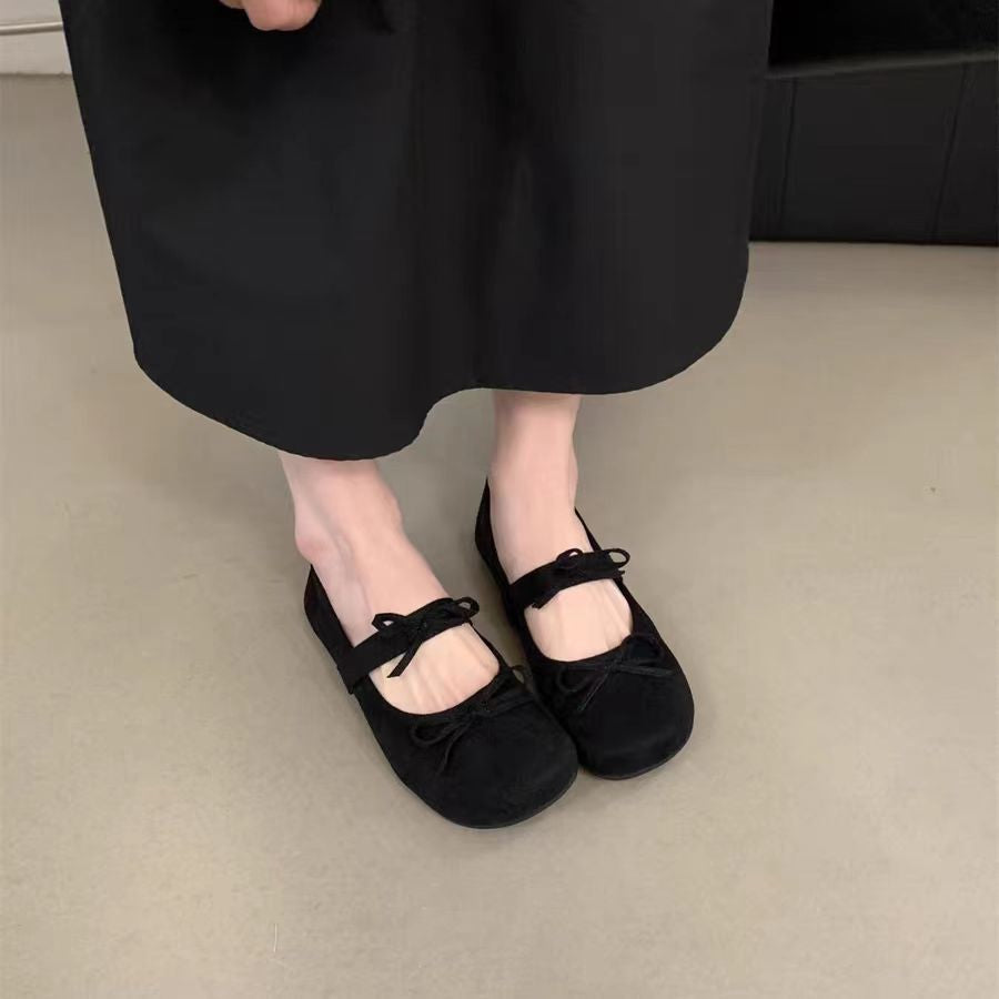 Damen Ballerina Schuhe mit eleganter Schleifenverzierung EB