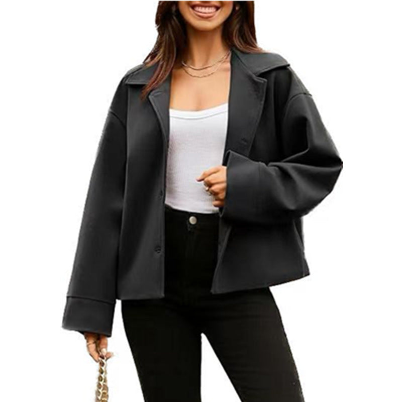 Damen Modische Oversized Blazerjacke mit schickem Schnitt EB