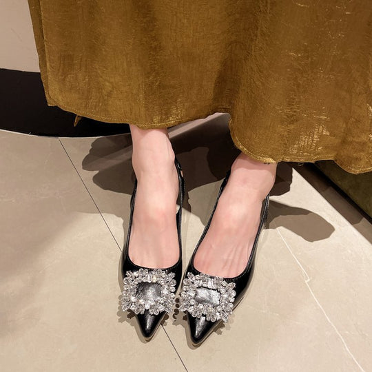 Damen Slingback Pumps mit Strassbesetztem Detail EB