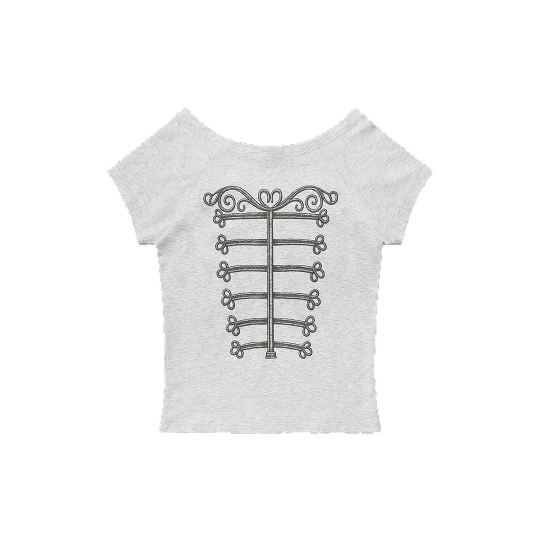 Damen Elegantes T-Shirt mit skulpturalem Design EB