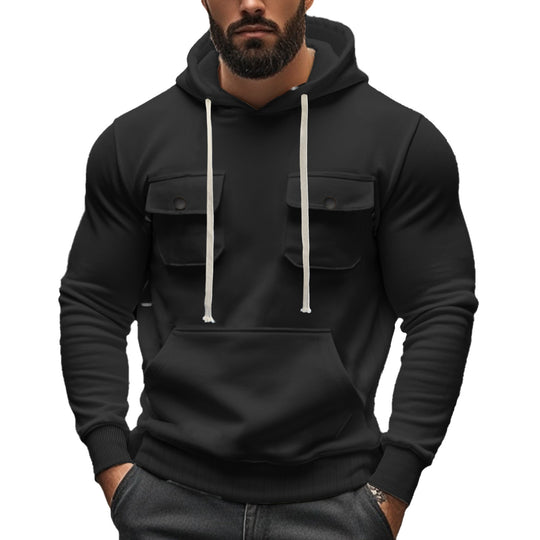 Herren Hoodie mit praktischen Brusttaschen EB