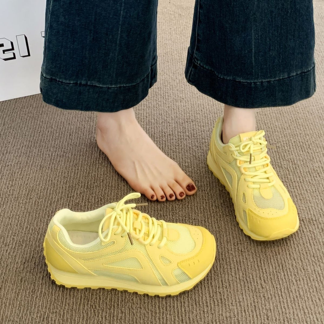 Damen Sportliche Sneakers mit atmungsaktivem Mesh und dämpfender Sohle EB