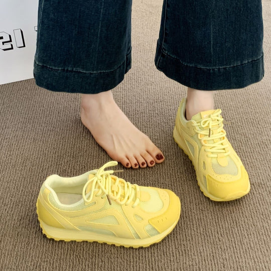 Damen Sportliche Sneakers mit atmungsaktivem Mesh und dämpfender Sohle EB
