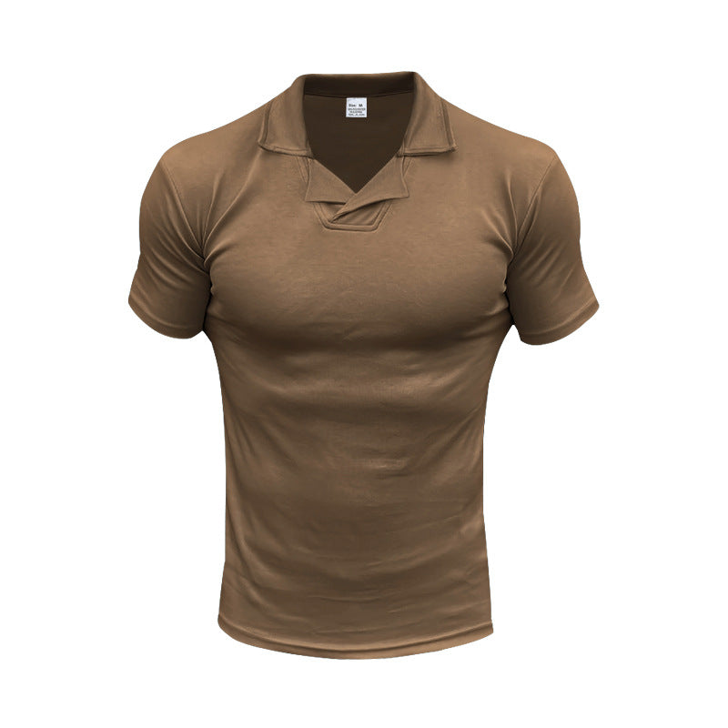 Herren Kurzarm Polo-Shirt mit modernem Stehkragen und atmungsaktivem Material EB