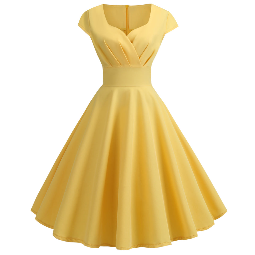 Damen A-Linien Kleid mit elegantem Taillenschnitt und schwingendem Saum EB